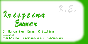 krisztina emmer business card